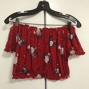 H&M off the shoulder floral top